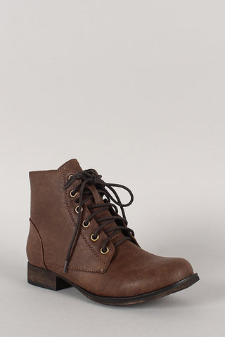Liliana Denim Buckle Strap Exposed Back Chunky Heeled Booties