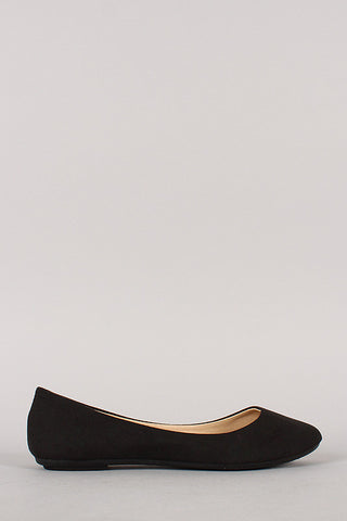 Crushed Velvet Pointy Toe Mary Jane Flat