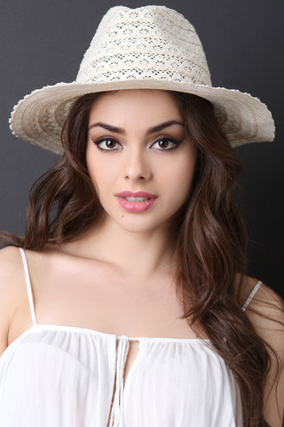 Suede Belt Trim Fedora