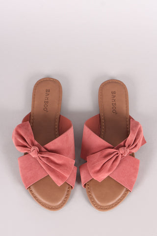Qupid Embellished Suede Lace Up Flat Sandal