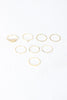 Delicate Textured Rhinestone Leaf Ring Set
