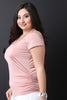 Smooth Satin Cinched Detail Strappy Caged Top