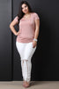 Smooth Satin Cinched Detail Strappy Caged Top